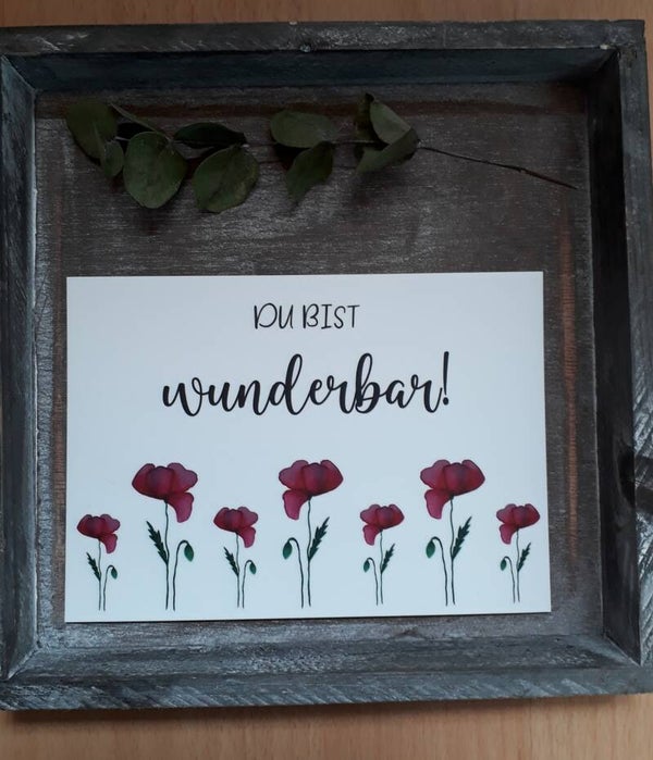 „Du bist wunderbar!“ Karte, ohne Kraftpapiercouvert
