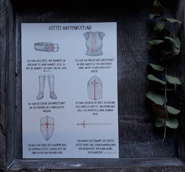 Gottes Waffenrüstung Karte, inkl. Couvert