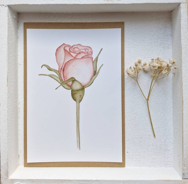 Rosenkarte einzeln, inkl. Couvert