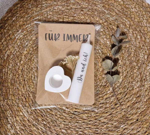 "Du und ich für immer" Kerzenset