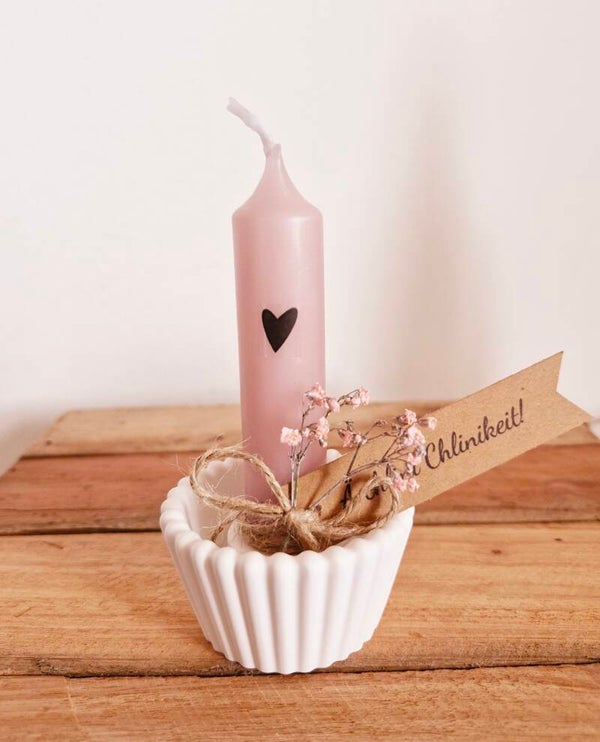 Kerzenhalter Cupcake mit Kerze