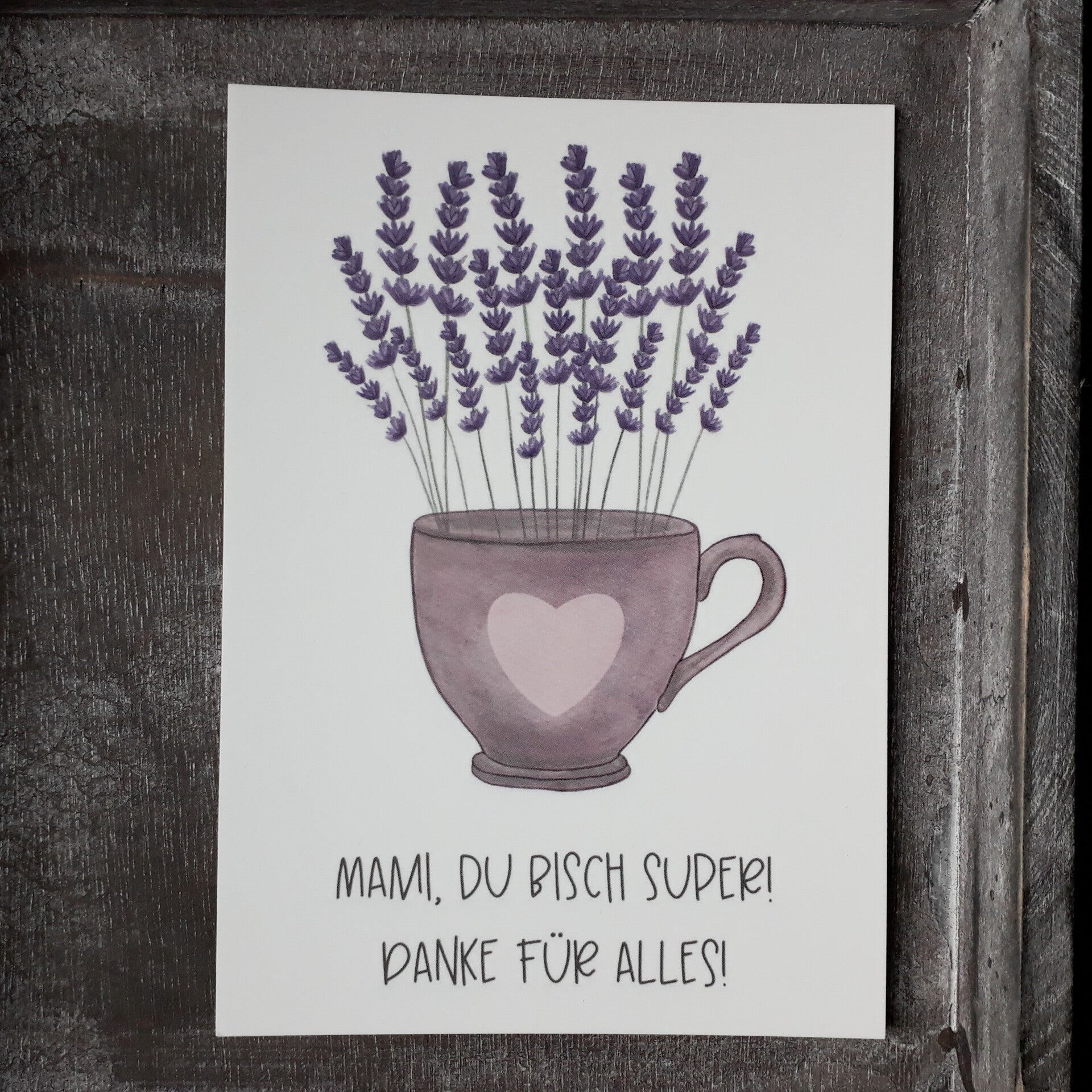 Muttertagskarte Lavendel, inkl. Couvert