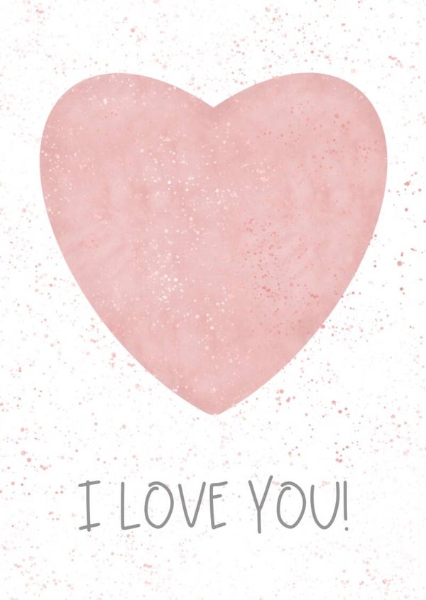 „I love you!“ Karte, inkl. Couvert