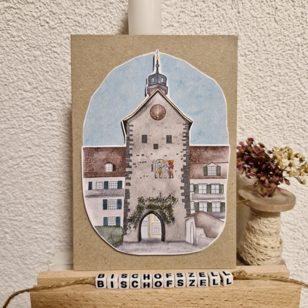 Bogenturm 3D Klappkarte, inkl. Couvert