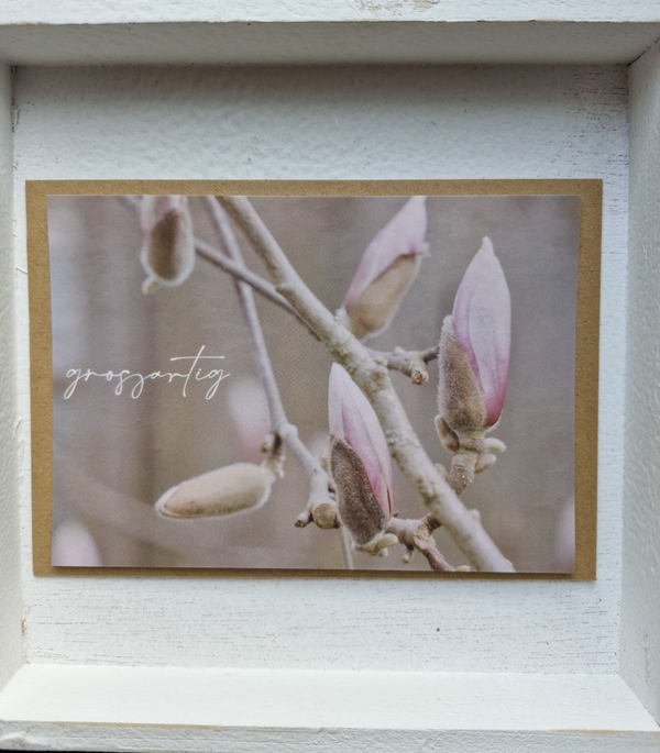 Magnolien Karte - grossartig, inkl. Couvert