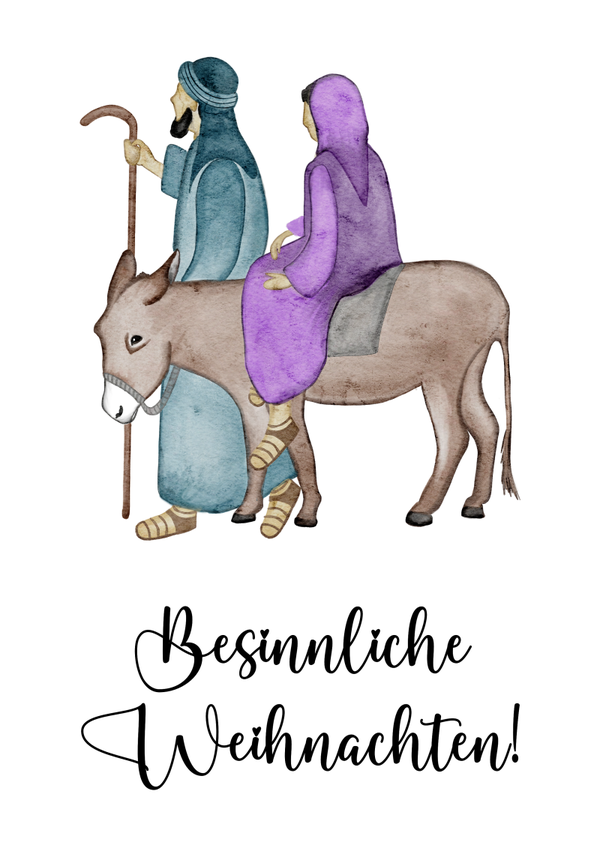 Maria und Josef Weihnachtskarte inkl. Couvert