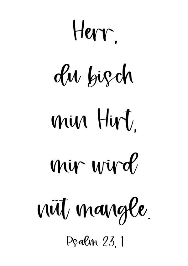 Poster: Du bisch min Hirt (digitaler Download)