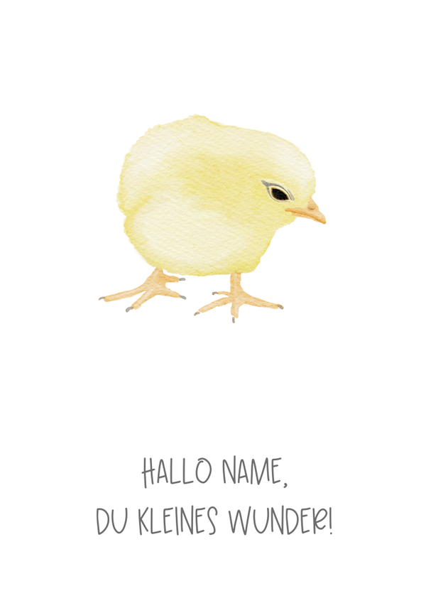 Personalisierte Karte - HALLO NAME, DU KLEINES WUNDER!