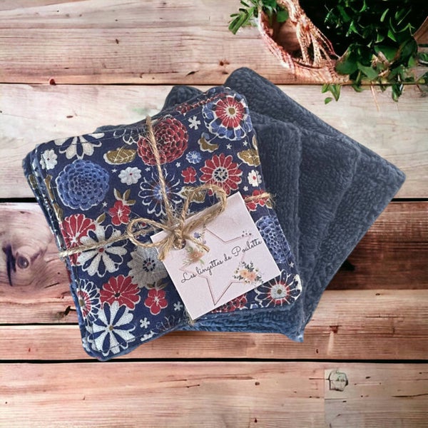 Cotons lavablesen microfibre de bambou -Lot de 5