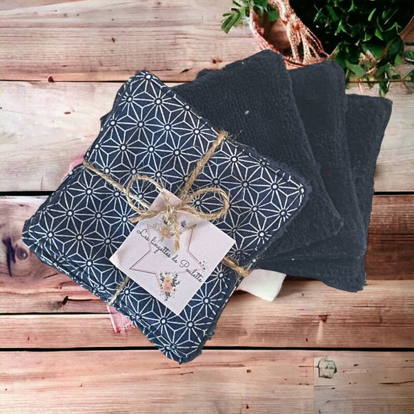 Cotons lavables en microfibre de bambou -Lot de 5 - Les Saki