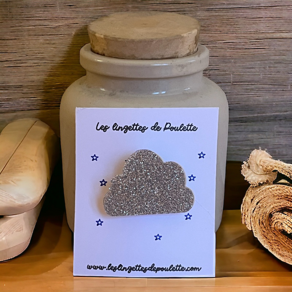 P'tite broche "Nuage"pailletée