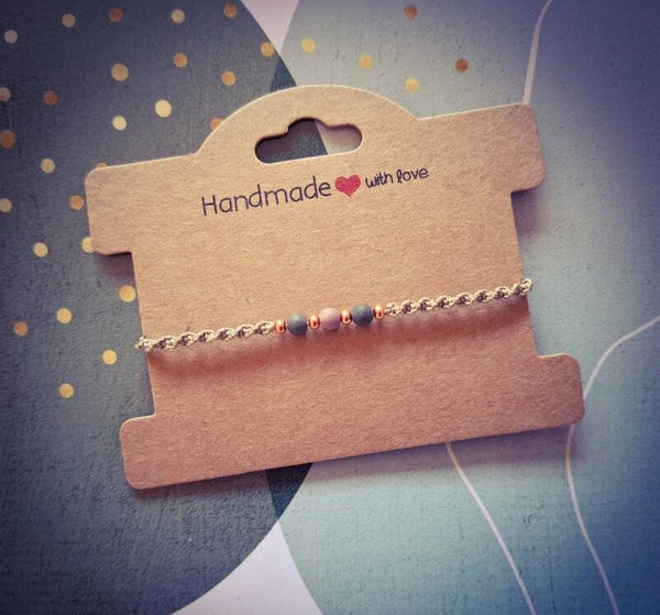 Armband mit drei kleinen Ozeanjaspis