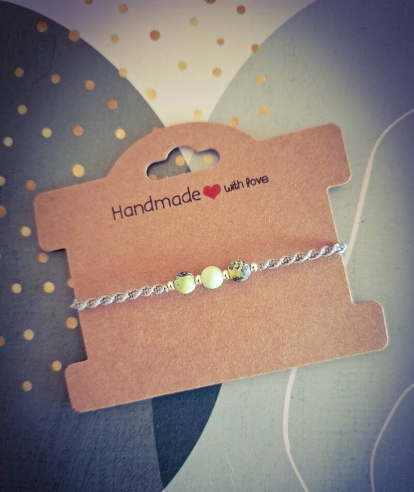 Armband mit drei Serpentin-Steine