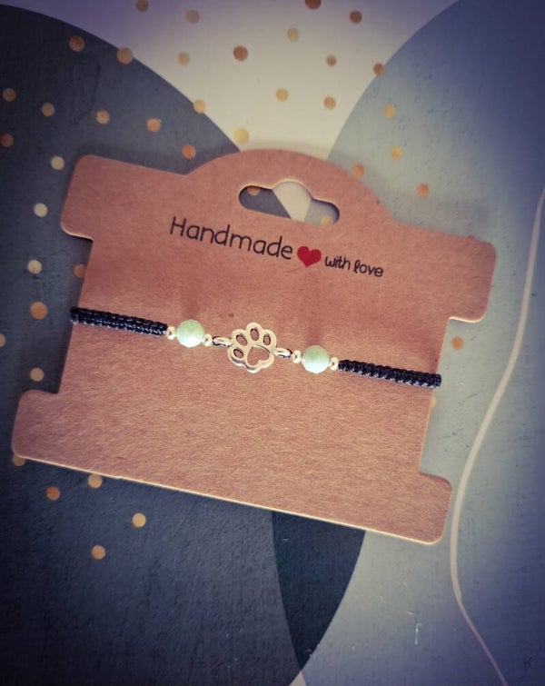 Armband Pfote mit Amazonit