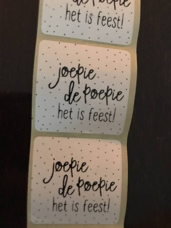 Joepie de poepie vierkant