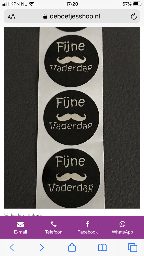 Vader stickers met snor