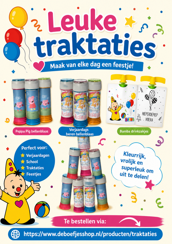 Bellenblaas met eigen opdruk of foto