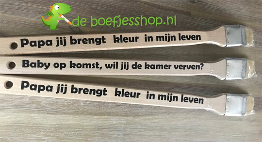 Kwast met tekst gepersonaliseerd