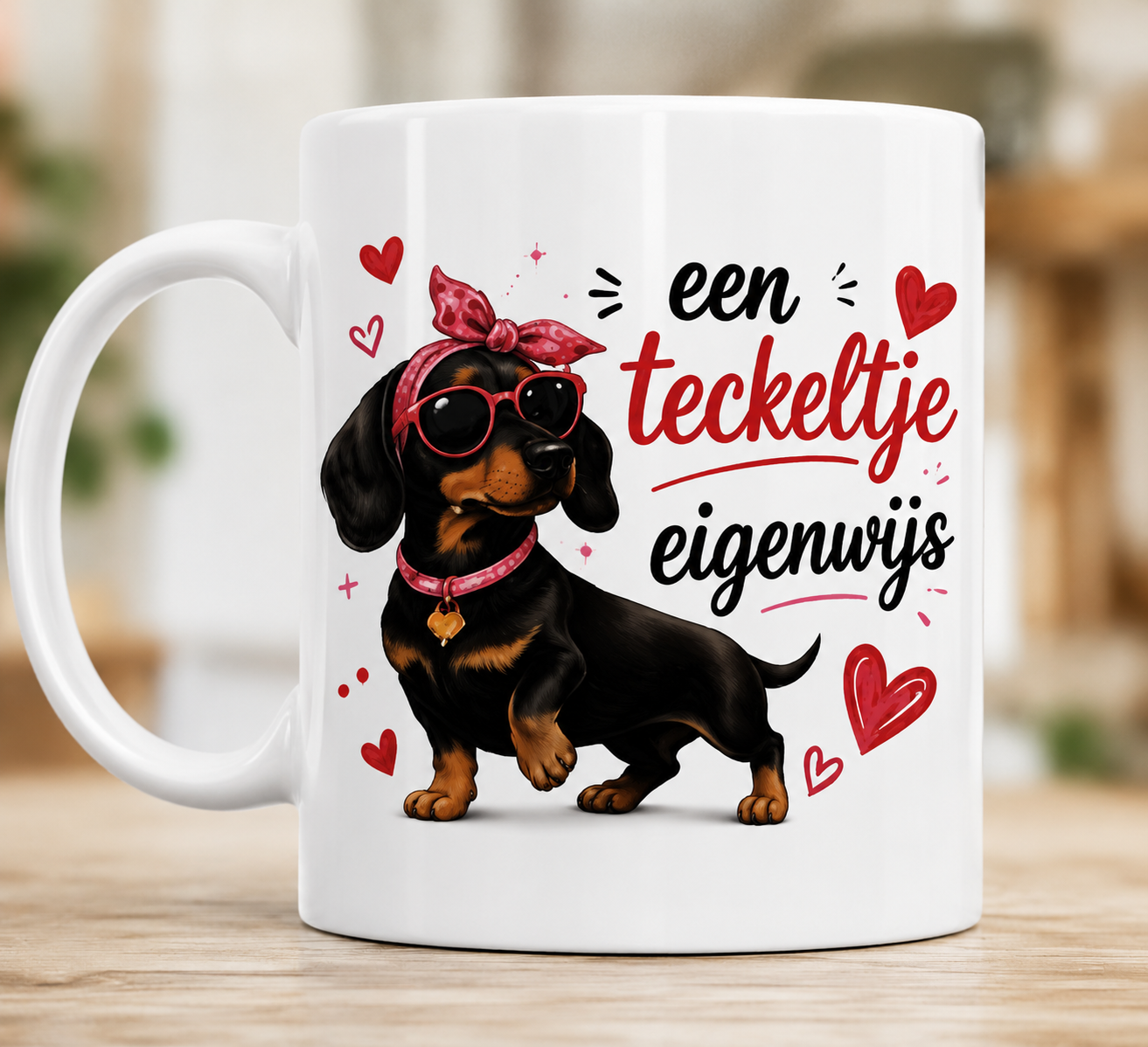een teckeltje eigenwijs mok