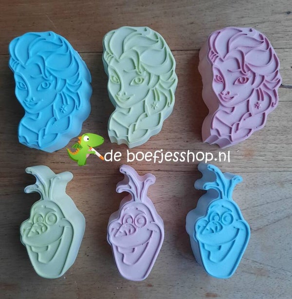 Elsa en Olaf stoepkrijt