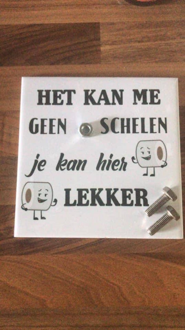 Wc / toilet tegeltje