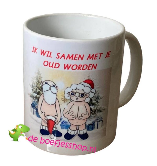 Met jou wil ik oud worden mok (kerst)