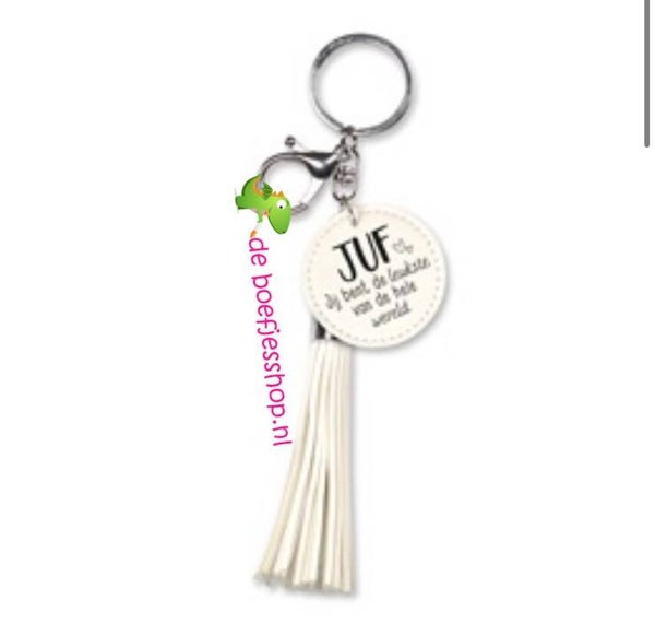 Juf sleutelhanger