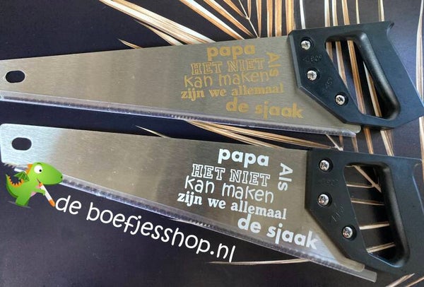 Zaag gepersonaliseerd