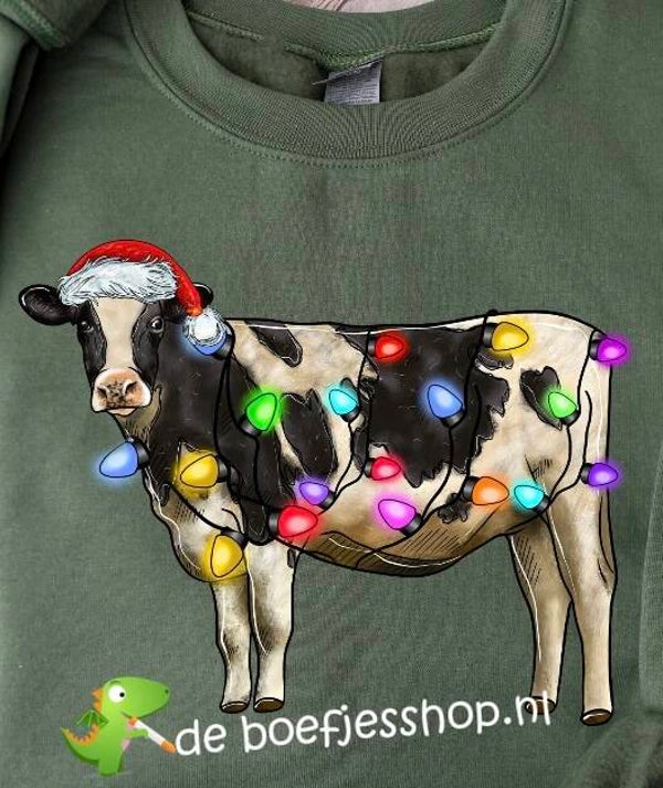 Kerst koe sweater