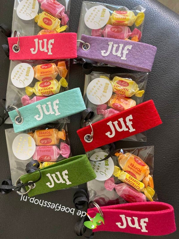 Juf of meester sleutelhanger