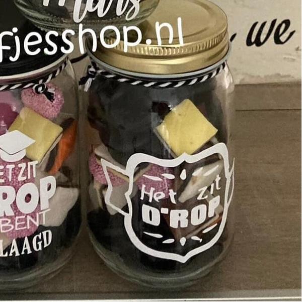 Het zit d’rop snoep pot