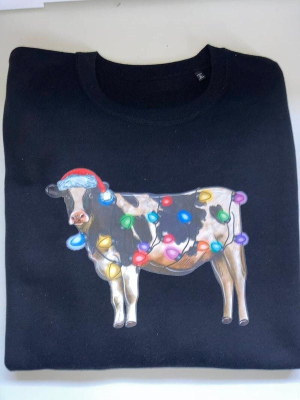 Kerst koe sweater