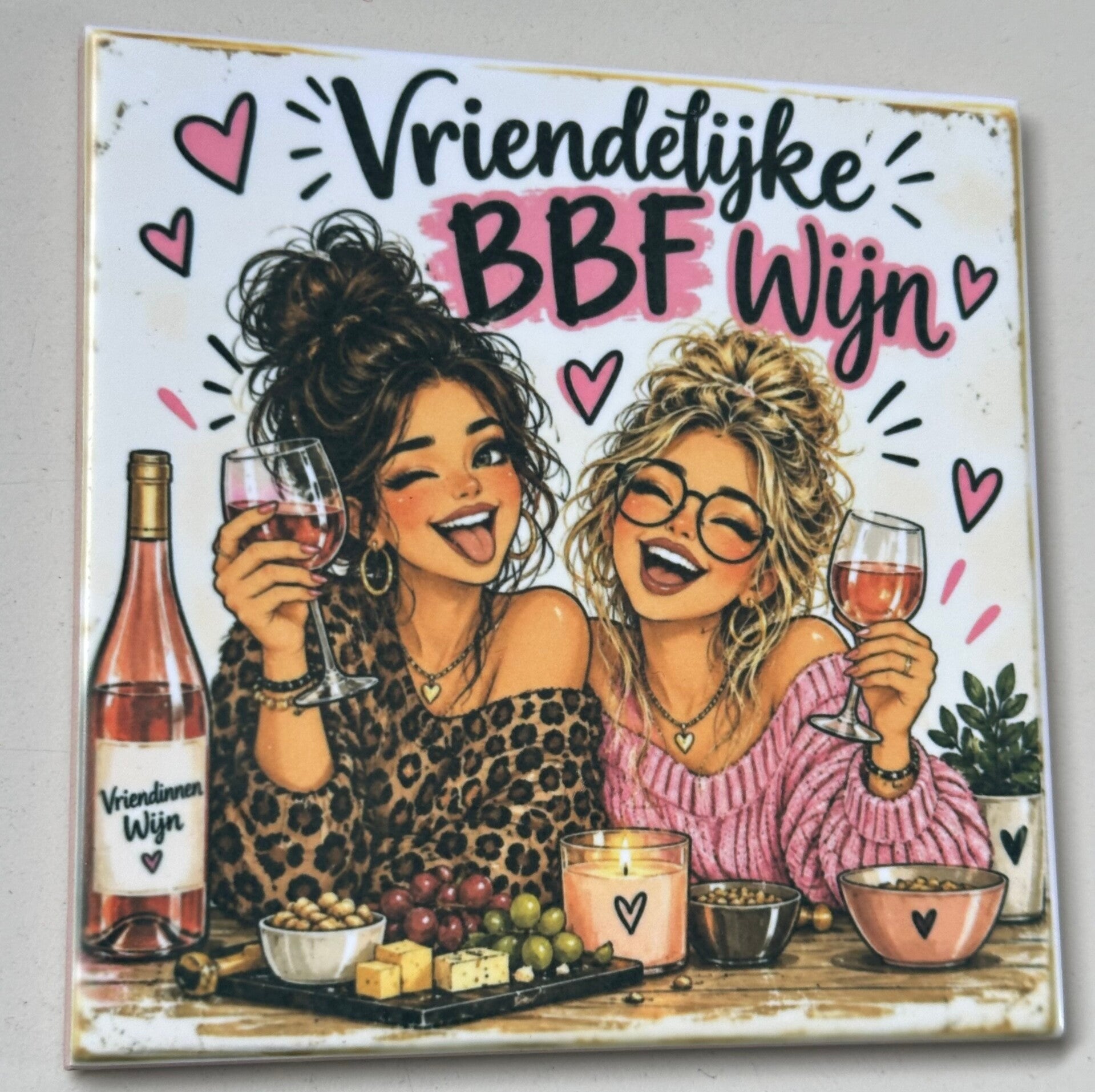 Bff wijn tegeltje