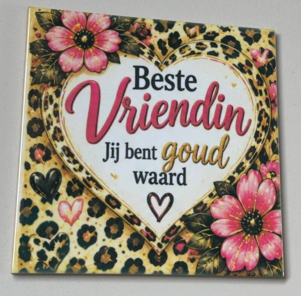 Beste vriendin tegeltje