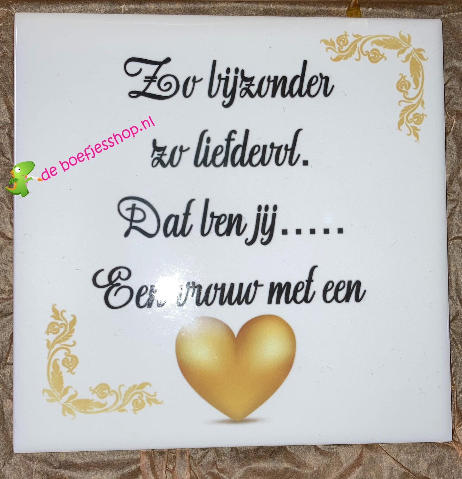 Zo bijzonder tegeltje