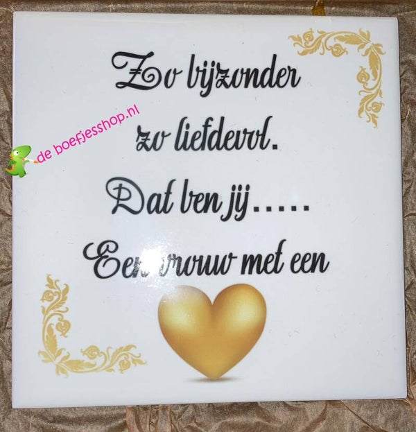 Zo bijzonder tegeltje