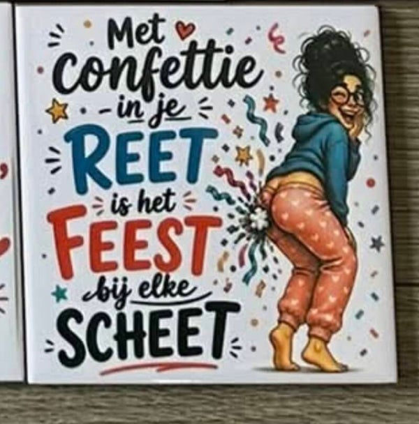Met confetti…. Tegeltje