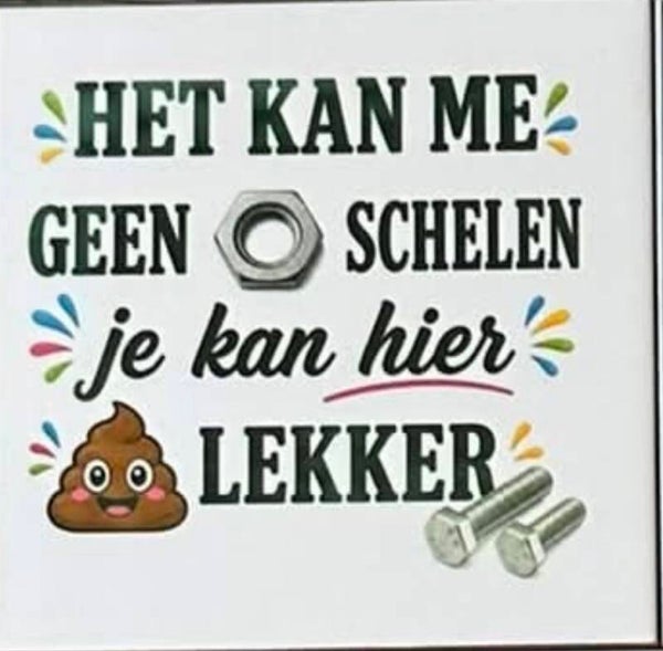 Het kan met geel moet (wc tegeltje )