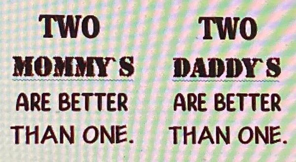 Shirtje 2 mama’s, 2 papa’s of andere mogelijkheden