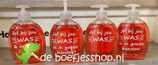 Zeep pompje voor juffendag