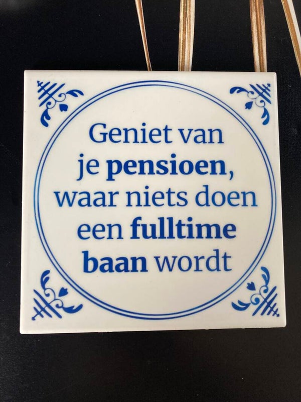 Pensioen tegeltje