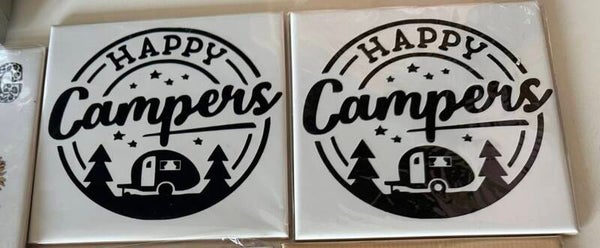 Happy campers tegeltje