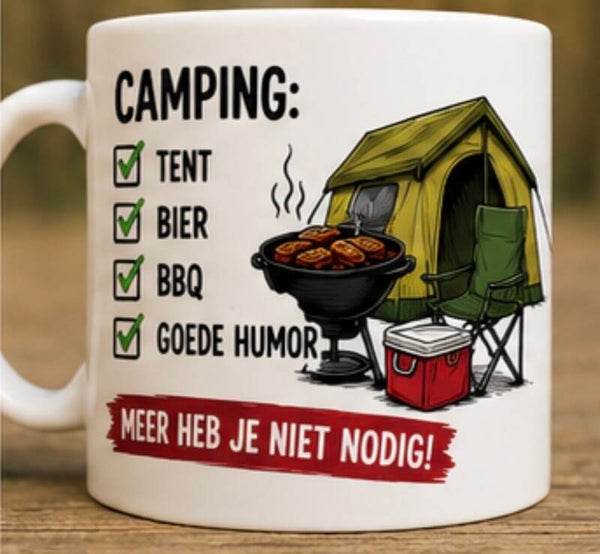 Camping mok met tent