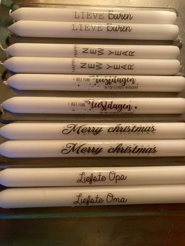 Kaars met tekst naar keus