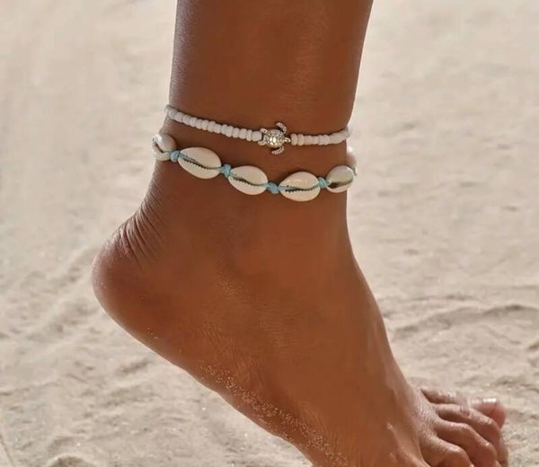 Set van 2 zomerse enkelbandjes