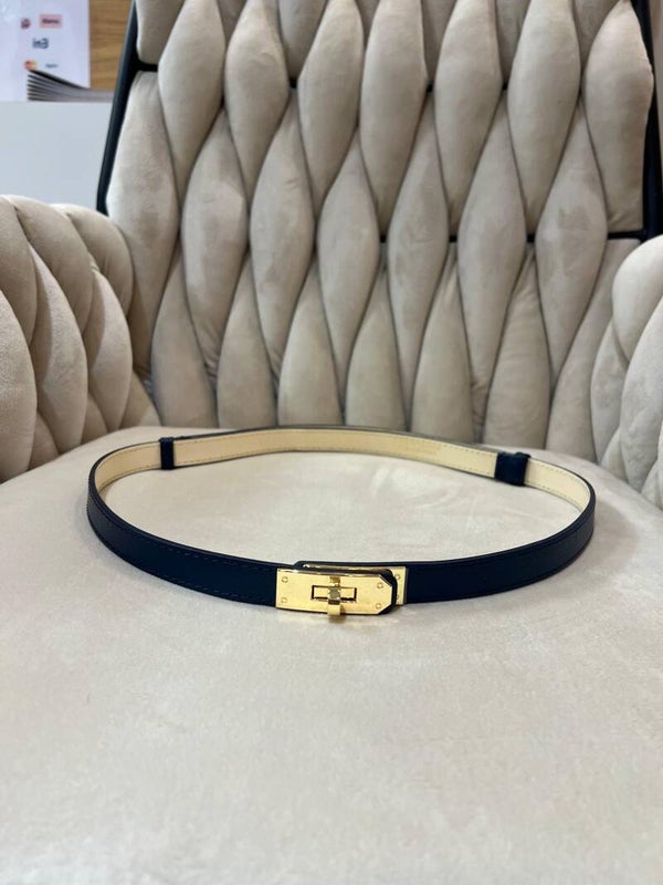 Riem Donkerblauw met gouden sluiting