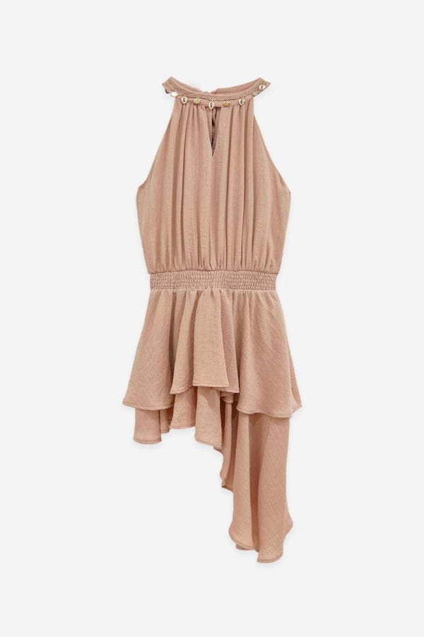 Jezy zandkleur Jurk