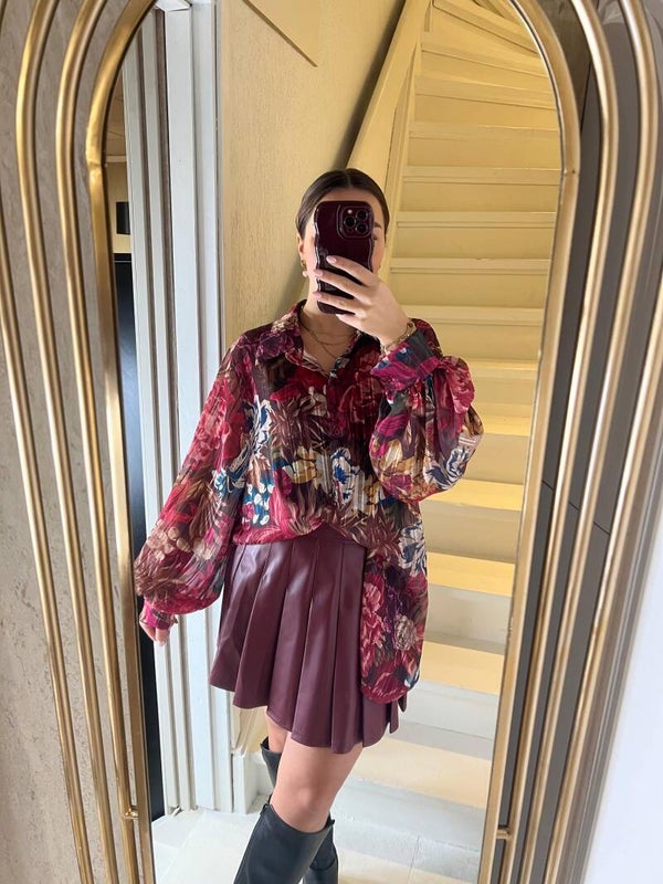 725 blouse met bloemen