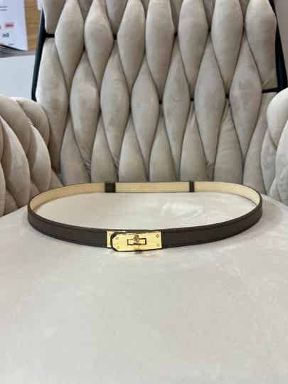 Riem Lichtbruin met gouden sluiting