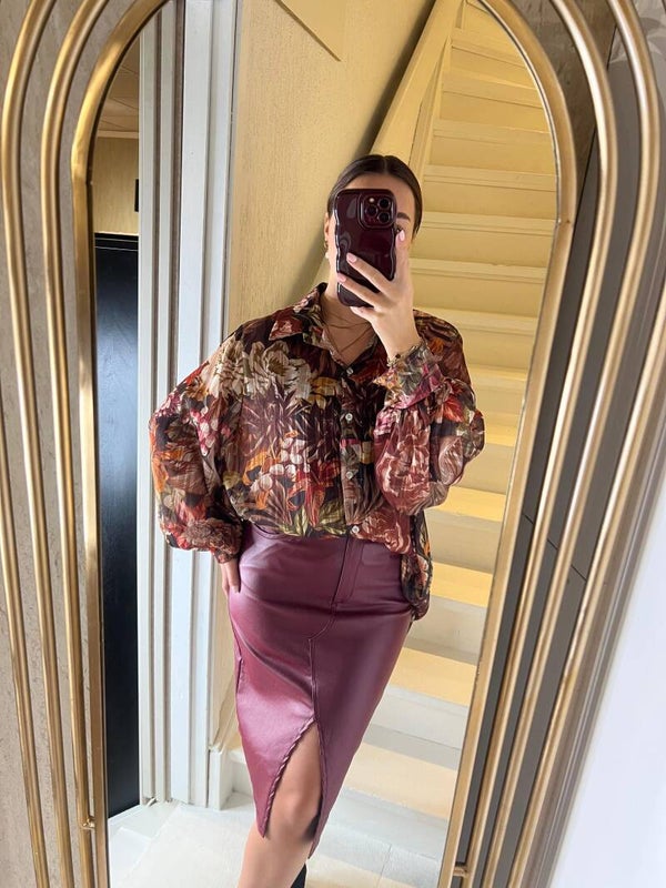 724 blouse met bloemen